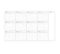 12 Month Wall Planner - 35 x 58 Inch Reusable Dry Erase Yearly Calendar
