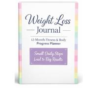12-Month Weight Loss Journal for Women: A5 Pastel Rainbow Weight Loss Tracker, Body Measurement Planner, Fitness & Motivation Notebook for Goal Setting and Healthy Lifestyle Transformation