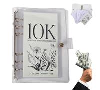 12-Monthly Savings Challenges Binder,Monthly Money Saving Challenge Binder,Reusable Money Saving Binder,2.5k/5k/10k savings book challenge for Office, Home, School (10K)