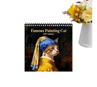 12 Months Funny Cat 7.87x7.87in Thick Paper Planner Wall Calendar 2027