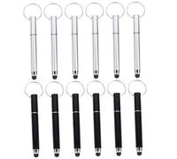 12 mosquetones para bolígrafo de Pantalla táctil para Llaves, bolígrafo de Dibujo, Llavero, bolígrafos de Pantalla, Llavero, bolígrafo, bolígrafo, lápiz Capacitivo portátil,