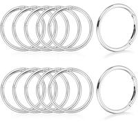 12 mosquetones redondos de 45 mm, aleación de zinc, llavero, mosquetón, redondo, anillo