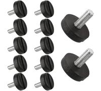 12 niveladores de patas de muebles de rosca M6, nivelación de deslizamiento de muebles con rosca, patas de mesa de nivelación ajustables, para gabinete, sofá, patas de mesa y silla, tubo cuadrado (15