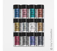 12 NYX Purpurina Polvo Cara y Cuerpo Pigmento" 12 Color Juego Completo" Joy's