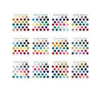 12 Pack Color Analysis Keychain Palette For Seasonal Color Guide | Acrylic 6cm 120g | Portable Fashion Cards For Makeup Clothing Accessory Matching Personal Stylist Tool