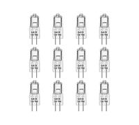12 Pack G4 Halogen Light Bulbs 10W 12V Dimmable 2 Pin Lamp Bulb, Clear Capsule 2 Pin Base for Cooker Lighting