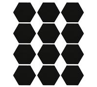 12 Pack Geometric Acoustic Panels | Sound Absorption Foam for Home Studio/Office/Bedroom | Noise Reduction & Echo Control, Flame Retardant Polyester Fiber (Black)