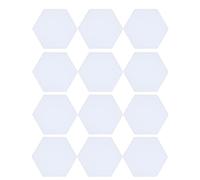 12 Pack Geometric Acoustic Panels | Sound Absorption Foam for Home Studio/Office/Bedroom | Noise Reduction & Echo Control, Flame Retardant Polyester Fiber (White)