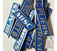 12 Pack Magnetic Tool Box Labels, 2026 Upgrade Toolbox Drawer Tags, 3D Magnetic Tool Box Organizer Labels, Reusable Toolbox Organization Stickers, Workshop Storage Accessories (Blue)