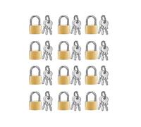 12 Pack Mini Padlock Small Padlock Solid Brass Locks with 3 Key for Luggage Lock,backpack,gym Locke
