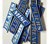 12 Pack of Magnetic Toolbox Labels, 3D-Printed for Easy Identification, Strong & Reusable Waterproof Labels for Tool Organization on Garage, Shop, Tool Chests, Drawers & Cabinets(Blue)