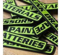 12 Pack of Magnetic Toolbox Labels, 3D-Printed Tool Box Labels, Reusable Magnet Tags, for Steel Toolboxes, Carts, Drawers, and Cabinets (Green)