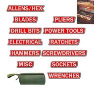 12 Pack of Magnetic Toolbox Labels, Multipurpose Tool Boxs Tags, 3D-Printed Tool Box Labels, Reusable Magnet Tags for Box Drawers, for Toolboxes Carts Drawers Cabinets (Red)