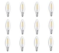 12 pack OSRAM LED Base filamento clb40 E14 4 W (40 W) 470lm Warm White