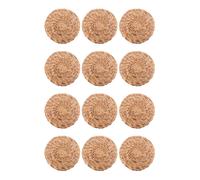 12 Pack Round Water Hyacinth Placemat,Quality Woven Wicker Table Place