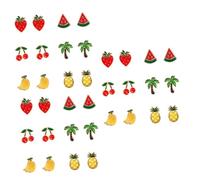 12 Pairs Dangle Ear Studs for Women Fashion Shape Earrings Fruit Earring Student Accessories Summer