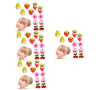 12 Pairs Lightweight Hoops Clip-on Decor Kid Clip on Flower Ear Girls Suit Little Girl Fake Earrings Acrylic Toddler