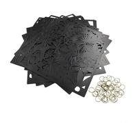 12 paneles de pantalla hueca para colgar en paredes y arte decorativo, material plástico con características ligeras y lavables (negro)