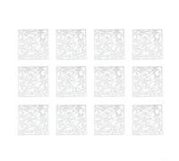 12 paneles divisores de habitación colgantes con patrón hueco en plástico para uso como pantallas de privacidad, arte de pared o particiones en varios espacios del hogar (blanco)