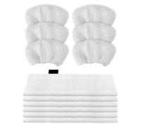 12 paños para limpiador de vapor Kärcher SC1 SC2 SC3 SC4 SC5-6 toallitas de microfibra para el suelo + 6 gorras para boquilla de mano - Compatible con Karcher Easy Fix