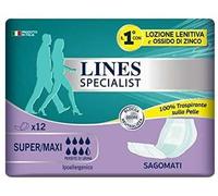 12 paquetes de 12 pañuelos Sagolmate Line Specialist para adultos Super Maxi incontinencia [Total 144 pañales]