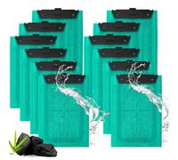 12 paquetes de cartuchos de filtro de carbono para EasyCrystal C250/300, filtro de acuario, cartuchos de repuesto para filtro de acuario, para cambio rápido y limpio del filtro, esponja de filtro de