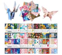 12 paquetes diferentes colección completa kit de papel de origami de 6 pulgadas cuadrado de doble cara colores vivos creación fácil de plegar papel juego de manualidades papel arte creatividad