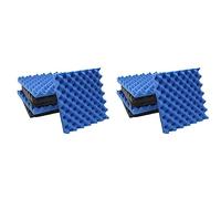 12 paquetes negro + azul/carbón de leña huevo, caja acústica paneles acústicos, aislamiento acústico, relleno de espuma, atenuación de los sonidos, relleno estudio, 30 x 30 x 3,8 cm
