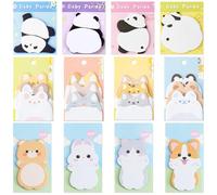 12 Paquetes Notas Autoadhesivas Bonitas con Forma Animales, 420 Hojas Notas Adhesivas de Animales, Sticky Notes Nota Adhesiva Divertidas Bloc de Notas Pequeño Para la Oficina en Casa