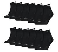 12 Par Puma Cuartos Calcetines Con Suela Frottee 35-46 Unisex Amortiguado Cortos