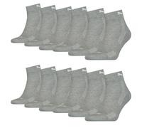 12 Par Puma Cuartos Calcetines Con Suela Frottee 35-46 Unisex Amortiguado Cortos