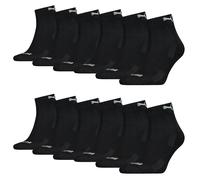 12 Par Puma Cuartos Calcetines Con Suela Frottee 35-46 Unisex Amortiguado Cortos