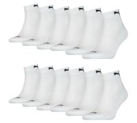 12 Par Puma Cuartos Calcetines Suela Frottee Talla 35-46 Unisex Amortiguado