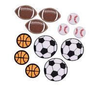 12 parches bordados de fútbol para planchar o coser, decoración para bolsos, pantalones vaqueros, ropa