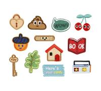 12 parches bordados para coser o planchar con radio, para decorar mochilas