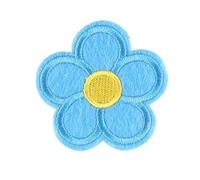12 parches de flores para planchar, parches bordados para planchar, 4,6 x 4,8 cm, imágenes de planchado para textiles, mochilas, pantalones, ropa, vaqueros, accesorios de bricolaje, azul