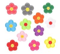 12 parches de flores para planchar, parches bordados para planchar, 4,6 x 4,8 cm, imágenes de planchado para textiles, mochilas, pantalones, ropa, vaqueros, accesorios de bricolaje, mezcla