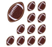 12 Parches de Fútbol, Parches Termoadhesivos de Rugby con Borde Dorado Parches de Fútbol Americano Parches Deportivos Bordados para Coser en Ropa, Sombreros, Mochilas