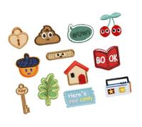 12 parches de reparación de frutas, parches bordados para planchar, coser en libros, apliques decorativos para ropa, sombreros, jeans