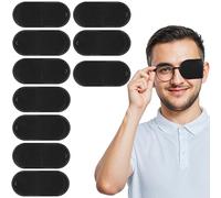 12 parches oculares para adultos, reutilizables, suaves, de tela no tejida, para gafas, tratamiento, ambliopía, estrabismo para ojos izquierdo o derecho