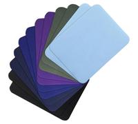 12 parches termoadhesivos para planchar, 12,5 x 9,5 cm, parche de mezclilla termoadhesiva y tela de reparación para ropa, jeans (azul claro, azul oscuro, azul marino, púrpura, negro, gris)