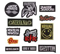 12 parches termoadhesivos para ropa, parches decorativos bordados de tela