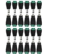 12 Pares DC 5.55mm x 2.1mm Conector de Enchufe Adaptador Macho y Hembra, Alimentación 12V Jack DC con Terminal de Tornillo sin Soldadura para CCTV Cámara Seguridad Tira LED DVR Proyectos Electrónicos