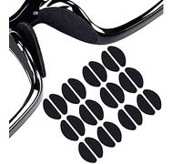 12 pares de almohadillas nasales antideslizantes en forma de D, almohadillas de espuma para la nariz, para gafas de sol, gafas, color negro, 1,0 mm