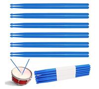12 pares de baquetas, baquetas 5A de alta calidad, antideslizantes, perfectas para práctica, rendimiento y relajación, disponibles en colores vibrantes y surtidos de color azul KUKLIPJIM