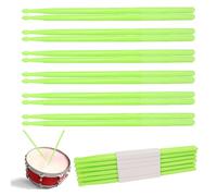 12 pares de baquetas, baquetas 5A de alta calidad, antideslizantes, perfectas para práctica, rendimiento y relajación, disponibles en colores verdes vibrantes KUKLIPJIM