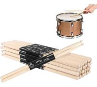 12 pares de baquetas, baquetas clásicas de arce 5A, punta de madera con bolsa de transporte para estudiantes y adultos