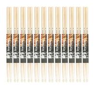 12 pares de baquetas de madera de arce 5A / 7A, simples, antideslizantes, prácticas, accesorios de percusión para principiantes, estudiantes, profesionales, baquetas universales