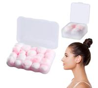 12 pares de bolas de cera, bolas para dormir, tapón de oído para dormir, tapón de oído para dormir, bolas de cera, tapones para los dedos antiruido para niños y adultos