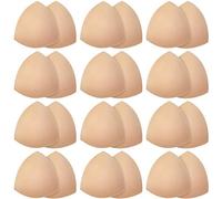 12 Pares de Insertos de Sujetador Deportivo triángulo Push up Sujetador de Pecho Almohadillas extraíbles - Beige - Medium